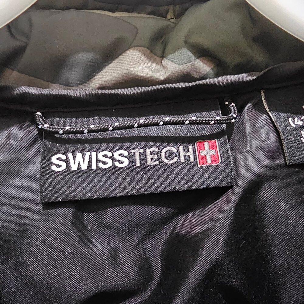 Swiss Tech Mens Puffer Vest Performance Gear Size L, XL, 2XL Green Camo Full Zip - Picture 7 of 9